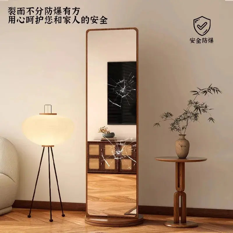 Rotating full-length mirror Full-body floor mirror Household magazine bookshelf Rotating storage integrated fitting mirror Verti LAVIVA