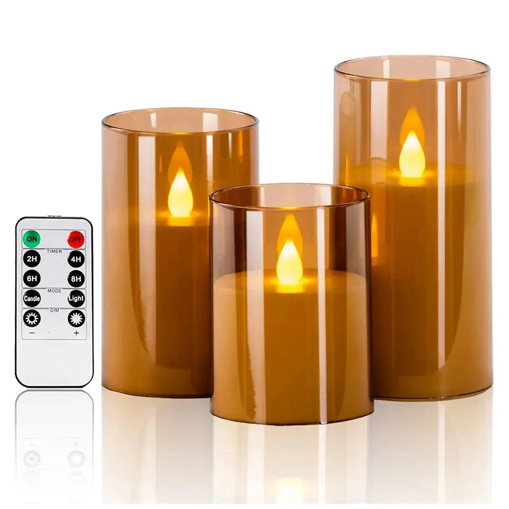 LED lights electronic candles LED candle decorations acrylic candles complete set of remote control timers Christmas and wedding LAVIVA