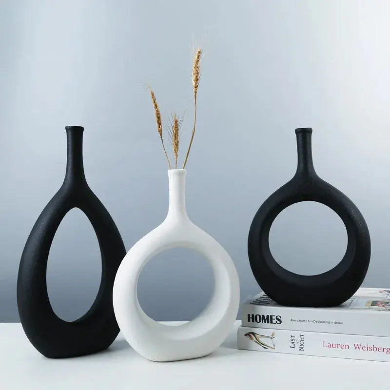 Ceramic Hollow Vase Nordic Flower Office Desktop Decor finds LAVIVA