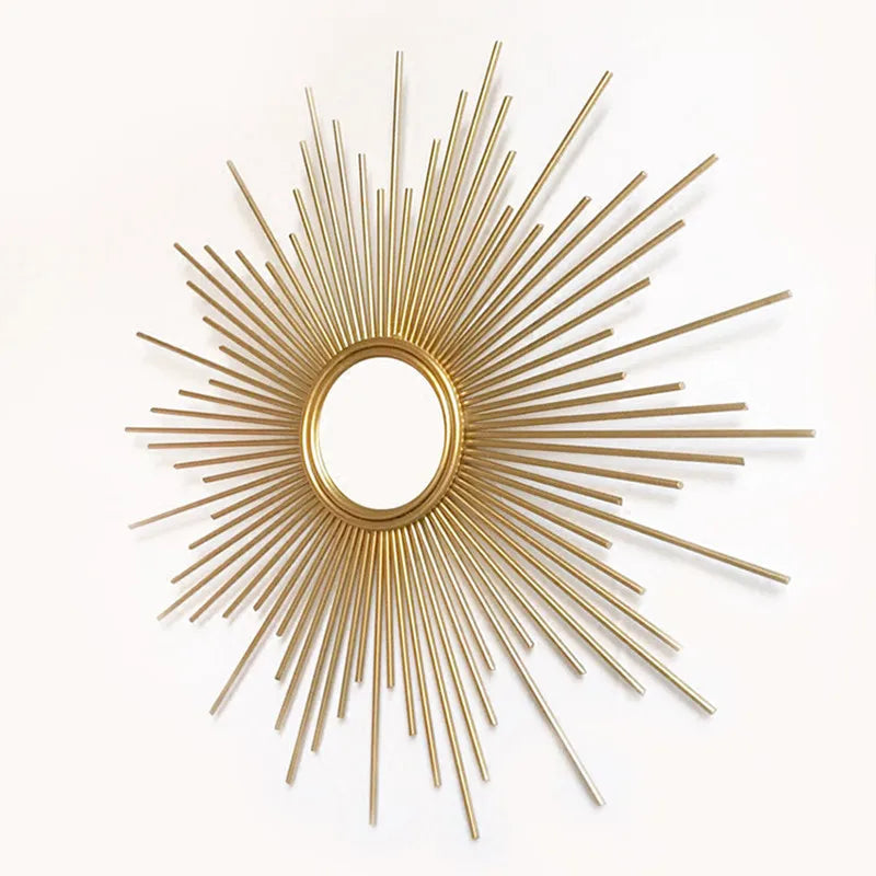 Sunburst Wall Decorative Mirror Gorgeous Rustic Farmhouse Accent Entry Mirror for Living Room Renovation