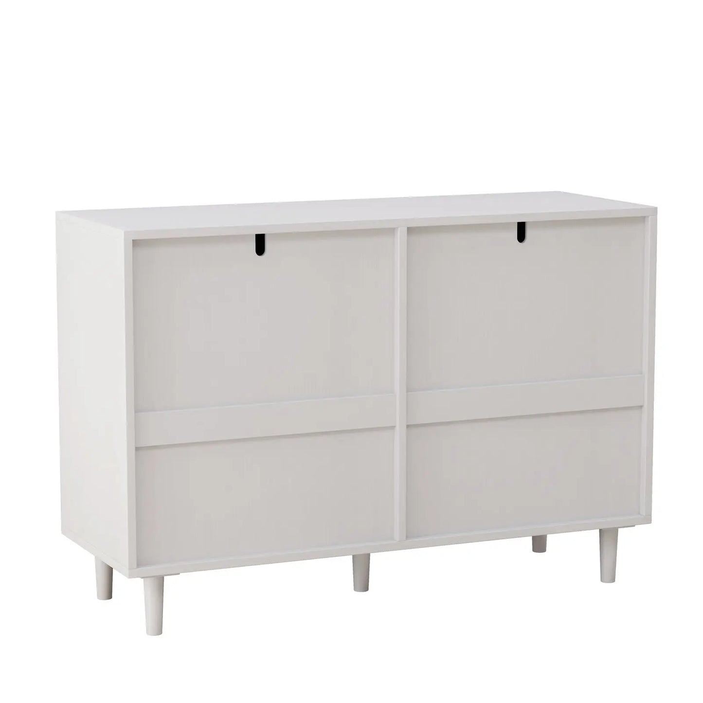 43.31"6-Drawers Rattan Storage Cabinet Rattan Drawer,for Bedroom,Living Room,White qbmgp8-fy
