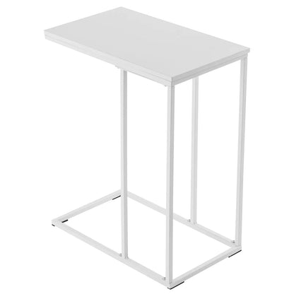 48*28*58cm C Type Single Layer MDF Iron Rectangle White Triamine Side Table White Spray qbmgp8-fy