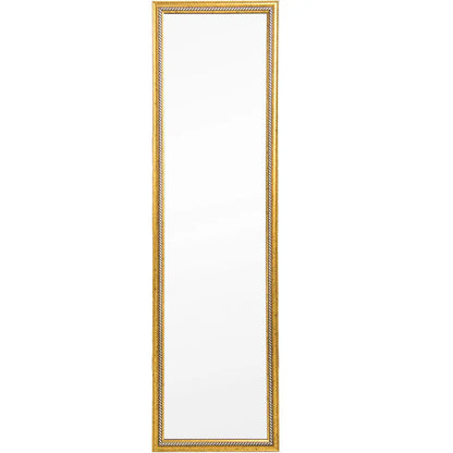 Full Length Mirror Door Mirror Full Body Dressing Mirror Wall Mounted Hanging for Dorm Home, 50"x 14", Gold qbmgp8-fy