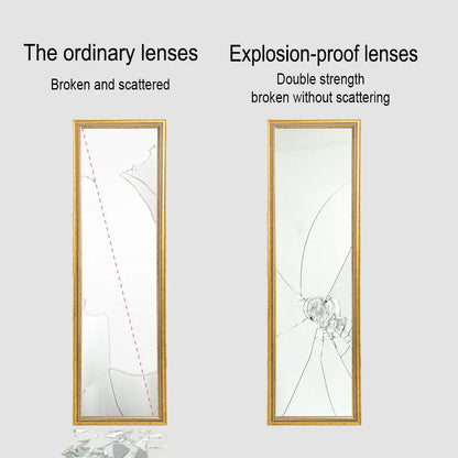 Full Length Mirror Door Mirror Full Body Dressing Mirror Wall Mounted Hanging for Dorm Home, 50"x 14", Gold qbmgp8-fy