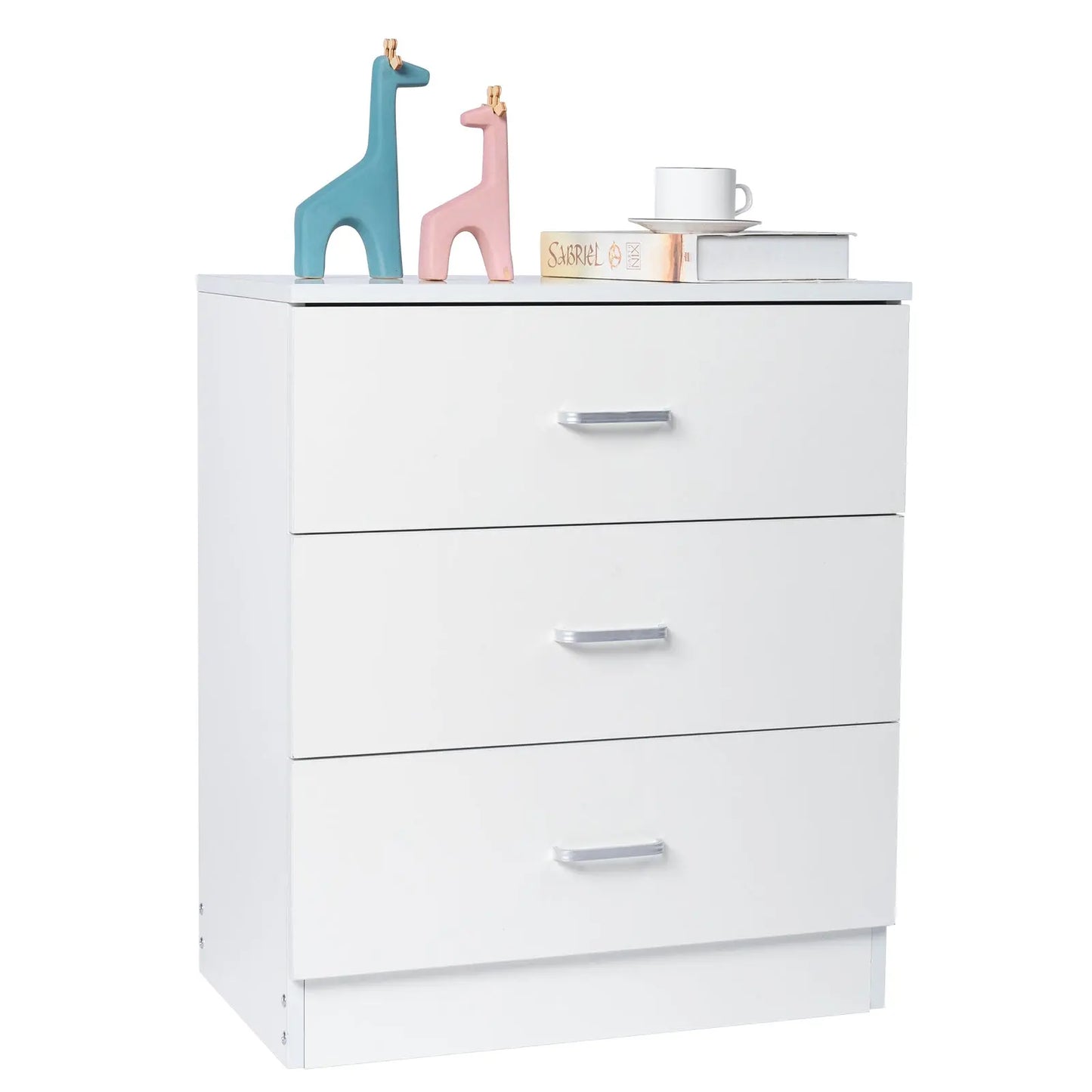 [] Modern Simple 3-Drawer Dresser Chest of Drawers for Family Room Bedroom Living Room Universal Design, White qbmgp8-fy