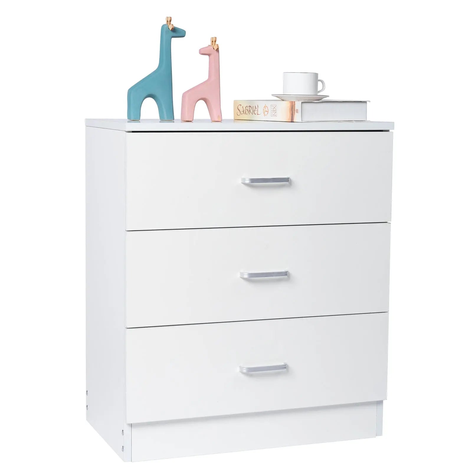 [] Modern Simple 3-Drawer Dresser Chest of Drawers for Family Room Bedroom Living Room Universal Design, White qbmgp8-fy