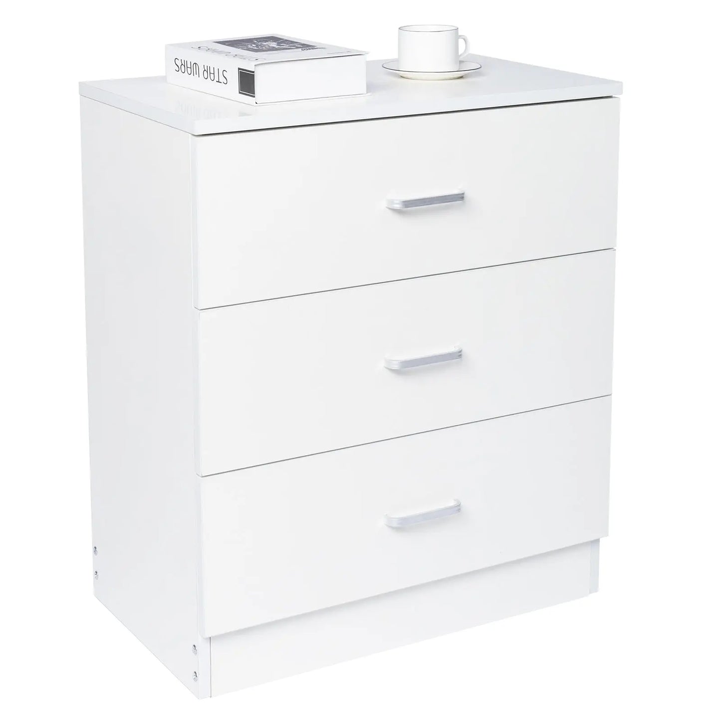 [] Modern Simple 3-Drawer Dresser Chest of Drawers for Family Room Bedroom Living Room Universal Design, White qbmgp8-fy