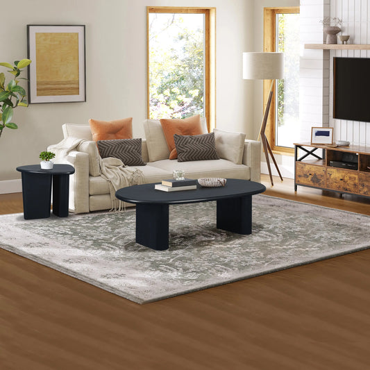 51'' Tapered Tabletop Coffee Table (BLACK) qbmgp8-fy
