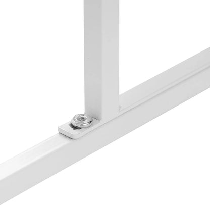 48*28*58cm C Type Single Layer MDF Iron Rectangle White Triamine Side Table White Spray qbmgp8-fy