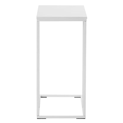 48*28*58cm C Type Single Layer MDF Iron Rectangle White Triamine Side Table White Spray qbmgp8-fy