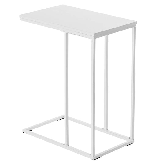 48*28*58cm C Type Single Layer MDF Iron Rectangle White Triamine Side Table White Spray qbmgp8-fy