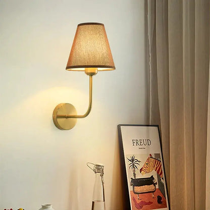 E27 American fabric wall lamp simple hotel room interior decor lighting living room corridor aisle bedroom bedside wall light LAVIVA