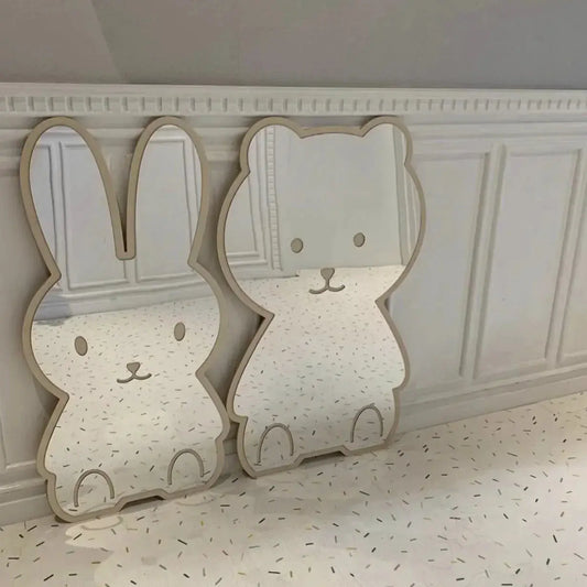 Creative Decorative Mirror for Kids Room Cute Bear Rabbit Shape Acrylic Mirror Baby Photo Props Nordic Home Nursery Decor LAVIVA