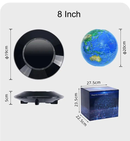 Magnetic Levitation 6-Inch 8-Inch Globe, Self Rotating Luminous Office Decoration, Living Room Desktop Decoration, Creative Gift LAVIVA