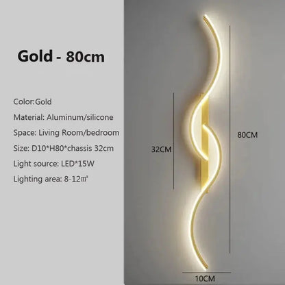 Modern LED Wall Lamp Minimalist Led Light Bedroom Bedside Long Strip Wall Sconces Living Room Sofa Home Indoor Lighting Fixture LAVIVA