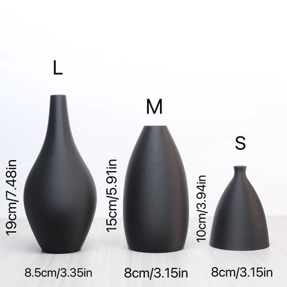3 Piece Set of Matte Vases (3D Printed Vases) Home Decécor, Modern & Minimalist Vases, Bohemian Vases, Farmhouse Living Room, Di
