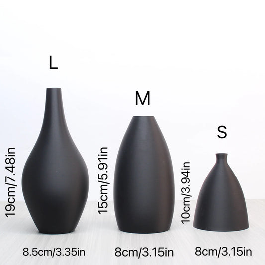 3 Piece Set of Matte Vases (3D Printed Vases) Home Decécor, Modern & Minimalist Vases, Bohemian Vases, Farmhouse Living Room, Di