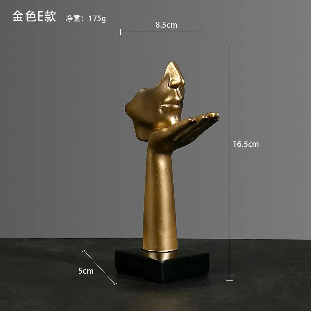 Resin Sculpture Figurines Statue Desktop Ornaments   Light Luxury Art Crafts LAVIVA