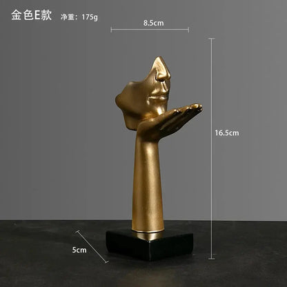 Resin Sculpture Figurines Statue Desktop Ornaments   Light Luxury Art Crafts LAVIVA
