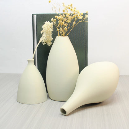 3 Piece Set of Matte Vases (3D Printed Vases) Home Decécor, Modern & Minimalist Vases, Bohemian Vases, Farmhouse Living Room, Di