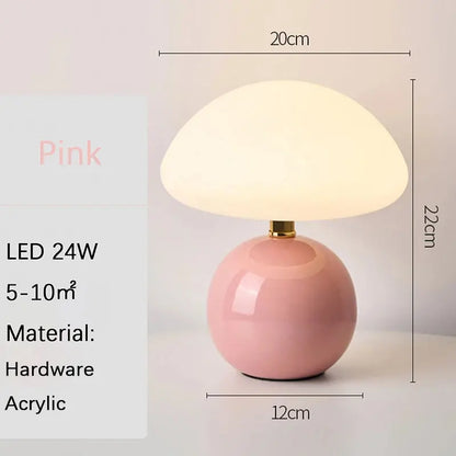A pink/orange/red/white/beige USB socket decorative table lamp for room light decorative lamp, night light, desk light. LAVIVA