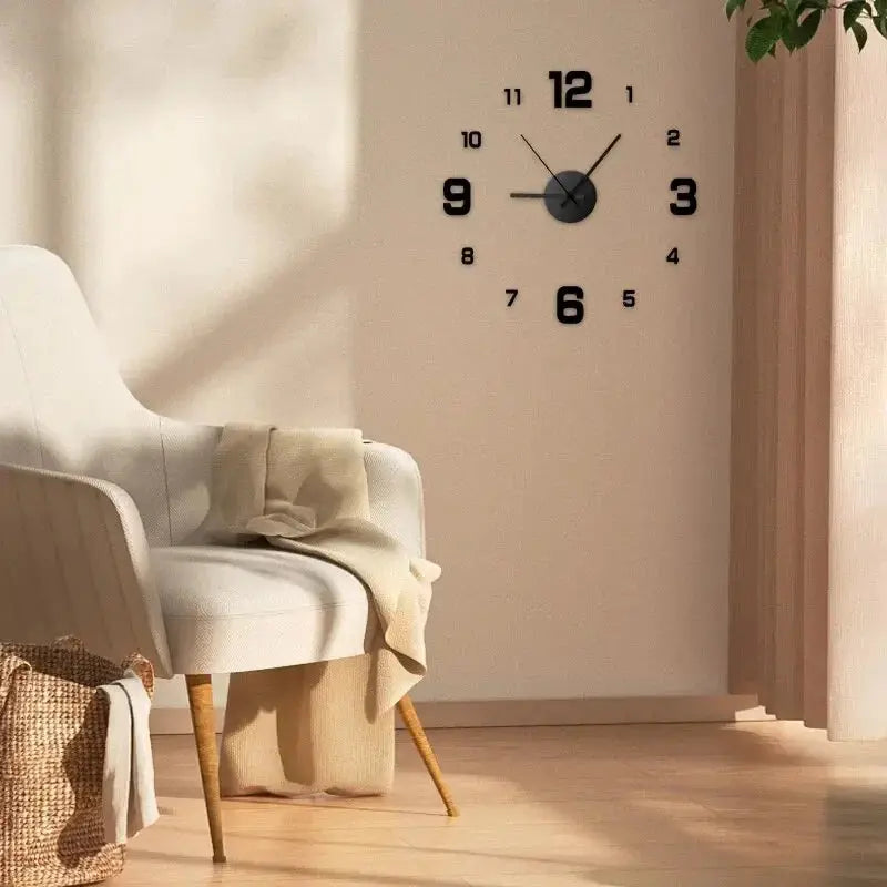 Creative Frameless DIY Wall Clock Wall Decoration Home Silent Clock Living Room Office Wall Decoration Art Bedroom Decor Modern LAVIVA
