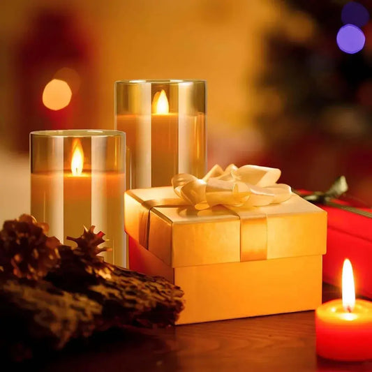 LED lights electronic candles LED candle decorations acrylic candles complete set of remote control timers Christmas and wedding LAVIVA