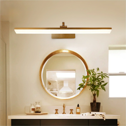 Brown Bronze LED Mirror Lamp Waterproof Wall Mounted Bathroom Lighting for Hotel Display Cabinet Mural Modern Study MakeUp Light