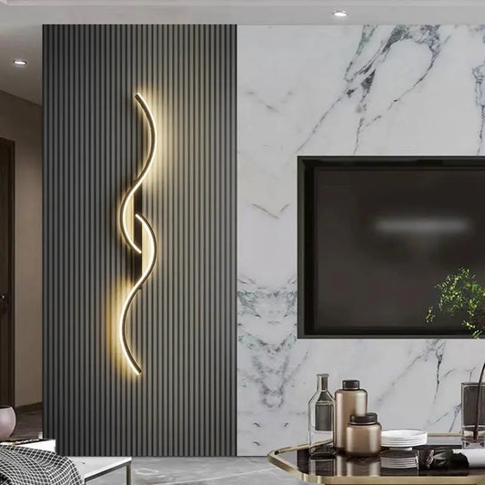 Modern LED Wall Lamp Minimalist Led Light Bedroom Bedside Long Strip Wall Sconces Living Room Sofa Home Indoor Lighting Fixture LAVIVA