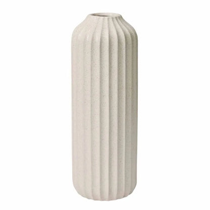 22" Speckled Ribbed Ceramic Floor Vase home decoration