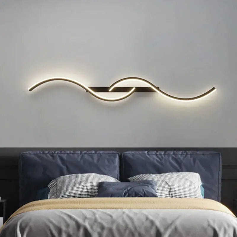 Modern LED Wall Lamp Minimalist Led Light Bedroom Bedside Long Strip Wall Sconces Living Room Sofa Home Indoor Lighting Fixture LAVIVA
