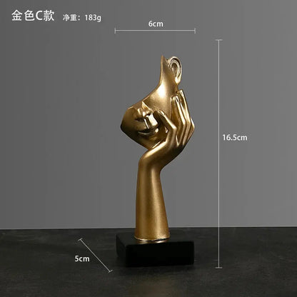 Resin Sculpture Figurines Statue Desktop Ornaments   Light Luxury Art Crafts LAVIVA