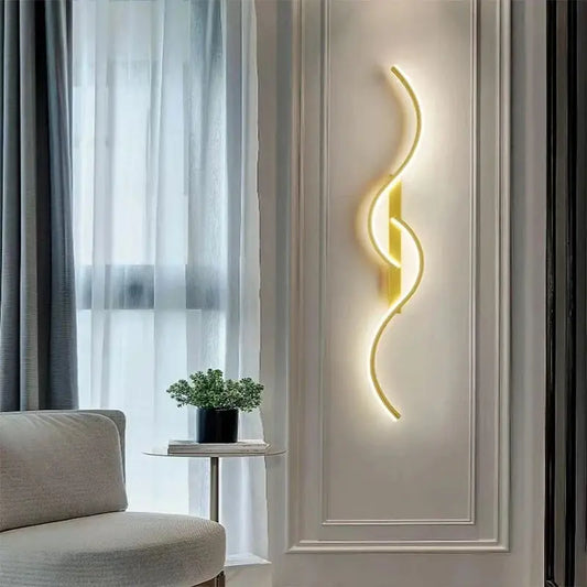 Modern LED Wall Lamp Minimalist Led Light Bedroom Bedside Long Strip Wall Sconces Living Room Sofa Home Indoor Lighting Fixture LAVIVA