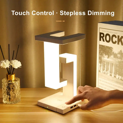 Novelty floating lamp with 10 W  detachable wireless charger decorative light for bedroom/office LAVIVA