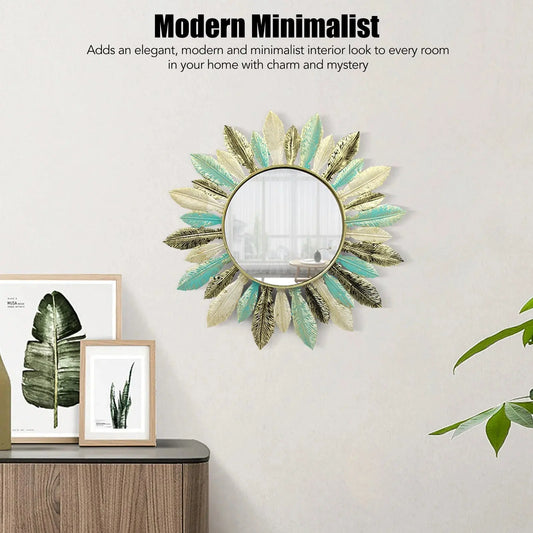 Metal Wall Decor Modern Minimalist Hanging Feather Wall Art Sculpture for Bedroom Living Room Study Office LAVIVA
