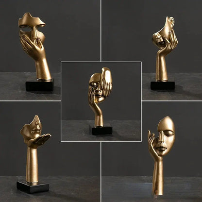Resin Sculpture Figurines Statue Desktop Ornaments   Light Luxury Art Crafts LAVIVA