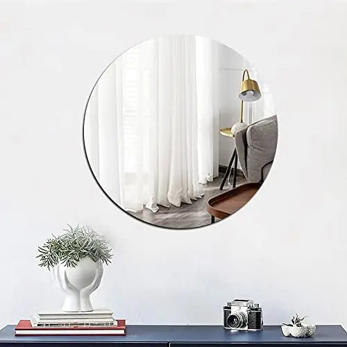 Big Large Mirror 10 15 20 30cm Round Elliptic Acrylic Wall Mirror Plexiglass for Walls Bathroom Wall-Mounted Mirrors for Make Up
