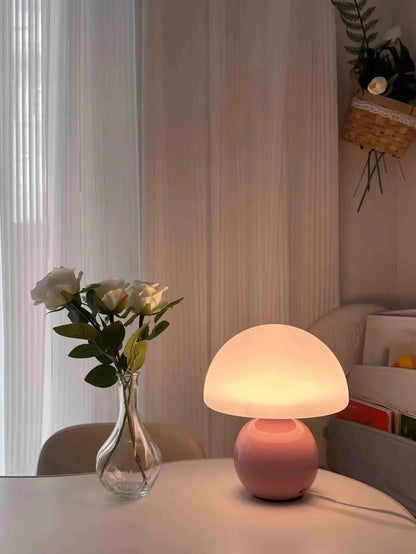 A pink/orange/red/white/beige USB socket decorative table lamp for room light decorative lamp, night light, desk light. LAVIVA