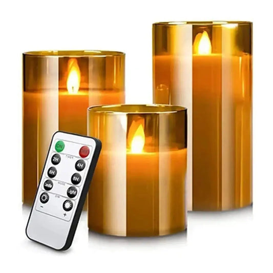 LED lights electronic candles LED candle decorations acrylic candles complete set of remote control timers Christmas and wedding LAVIVA