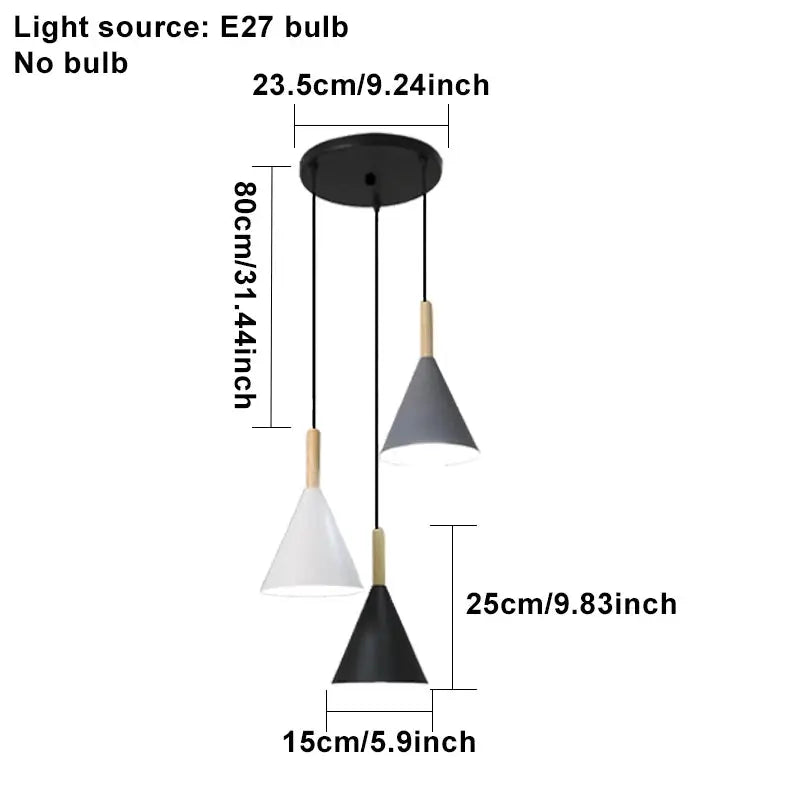 Restaurant Chandelier Nordic Simple Modern Macaron Color LED Iron Lamp Bar Dining Room Table Lamp E27 Bulb LAVIVA