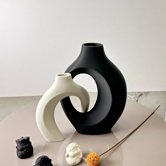2 Piece Hug Large Size Dried Vase Max 8.66 Inch, Suitable for Home Decoration Ornaments, Office Decoration Flower Arrangement Dr