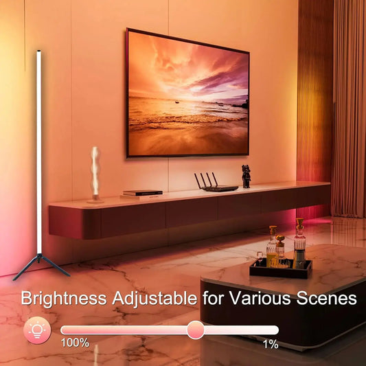 Wall Corner Decoration Ambient Light 5V RGB IC Floor Lamp Suitable for Bedroom Wall Corner Decoration Living Room TV Decoration LAVIVA