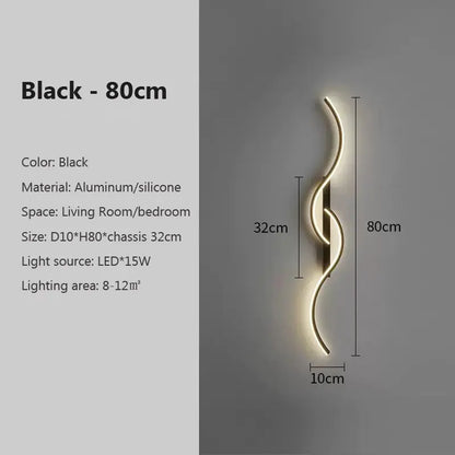 Modern LED Wall Lamp Minimalist Led Light Bedroom Bedside Long Strip Wall Sconces Living Room Sofa Home Indoor Lighting Fixture LAVIVA