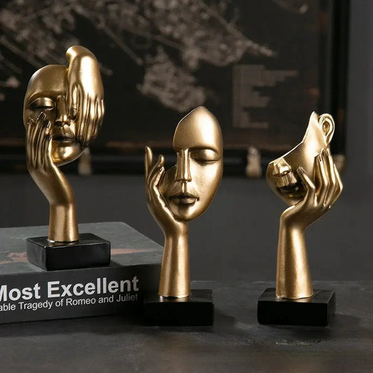 Resin Sculpture Figurines Statue Desktop Ornaments   Light Luxury Art Crafts LAVIVA