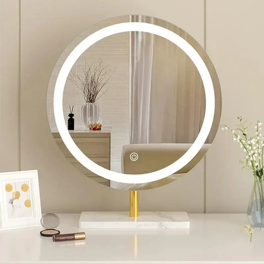 Minimalist Led Decorative Mirrors Modern Bedroom Desk Decorative Mirrors Makeup Espejo Redondo Home Decoration Luxury YY50DM LAVIVA