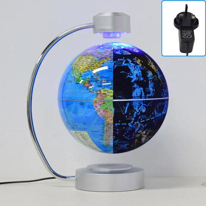 8 Inch Maglev Globe Self Rotating World Maps English Levitating Globus Levitation Magnetic Floating Map Geography Education Deco LAVIVA