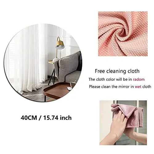 Big Large Mirror 10 15 20 30cm Round Elliptic Acrylic Wall Mirror Plexiglass for Walls Bathroom Wall-Mounted Mirrors for Make Up