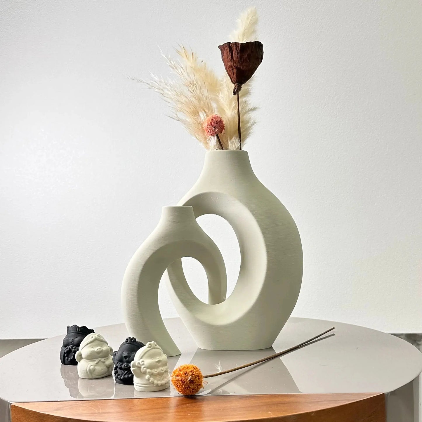 2 Piece Hug Large Size Dried Vase Max 8.66 Inch, Suitable for Home Decoration Ornaments, Office Decoration Flower Arrangement Dr LAVIVA